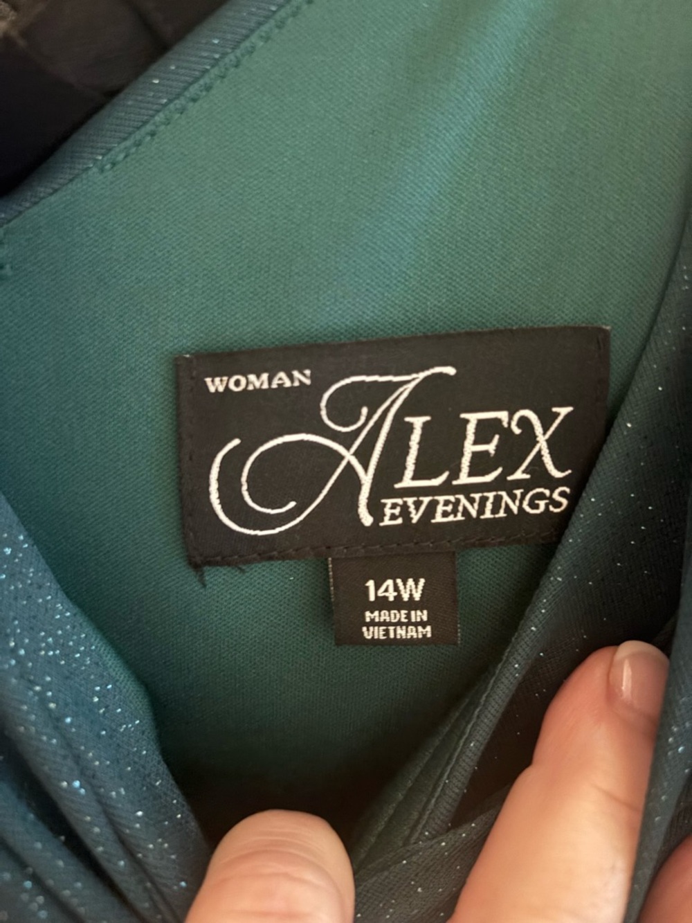 Alex Evenings Teal Evening Dress